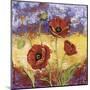 Ruby Red Poppies-Tina Chaden-Mounted Art Print