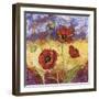 Ruby Red Poppies-Tina Chaden-Framed Art Print