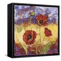 Ruby Red Poppies-Tina Chaden-Framed Stretched Canvas