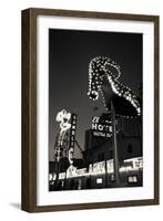 Ruby Slipper Neon Sign Lit Up at Dusk, Fremont Street, Las Vegas, Nevada, USA-null-Framed Photographic Print