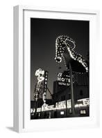 Ruby Slipper Neon Sign Lit Up at Dusk, Fremont Street, Las Vegas, Nevada, USA-null-Framed Photographic Print