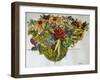 Rudbeckia with foliage in a basket, 2011-Joan Thewsey-Framed Giclee Print