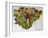 Rudbeckia with foliage in a basket, 2011-Joan Thewsey-Framed Giclee Print