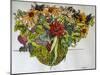 Rudbeckia with foliage in a basket, 2011-Joan Thewsey-Mounted Giclee Print
