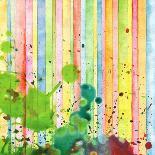 Abstract Strip And Blot Watercolor Painted Background-Rudchenko Liliia-Art Print