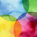 Abstract Circle Watercolor Painted Background-Rudchenko Liliia-Art Print