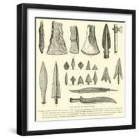 Rude Weapons of Primitive Man-null-Framed Giclee Print
