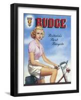 Rudge's Cycles Poster-null-Framed Art Print