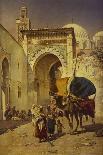 An Arab Street Scene-Rudolf Gustav Muller Wiesbaden-Stretched Canvas
