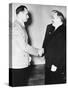 Rudolf Hess (Left) Greeted Russian Premier Vyacheslav Molotov in Berlin on Nov. 12, 1940-null-Stretched Canvas
