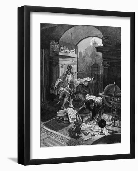 Rudolf II and Astrologer-Alphonse Mucha-Framed Art Print