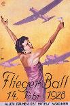 Ball At The Wagner Hotel Celebrates With An Overflight Of Fokker's-Rudolf Lager-Art Print