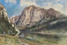 Altaussee Lake and Face of Mount Trissel, 1859-Rudolf von Alt-Framed Giclee Print
