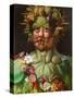 Rudolph II Of Hapbsburg Asvertumnus-Giuseppe Arcimboldo-Stretched Canvas