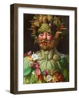 Rudolph II Of Hapbsburg Asvertumnus-Giuseppe Arcimboldo-Framed Art Print