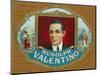 Rudolph Valentino Brand Cigar Inner Box Label-Lantern Press-Mounted Art Print
