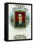 Rudolph Valentino Brand Cigar Outer Box Label-Lantern Press-Framed Stretched Canvas