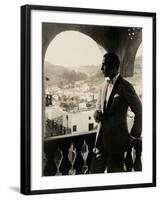 Rudolph Valentino, portrait ca. 1920s.-null-Framed Art Print