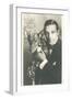 Rudolph Valentino with Dog-null-Framed Art Print