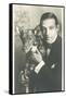 Rudolph Valentino with Dog-null-Framed Stretched Canvas