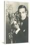 Rudolph Valentino with Dog-null-Stretched Canvas