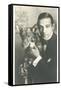 Rudolph Valentino with Dog-null-Framed Stretched Canvas