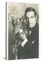 Rudolph Valentino with Dog-null-Stretched Canvas