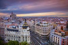 Madrid. Cityscape Image of Madrid, Spain during Sunset.-Rudy Balasko-Photographic Print