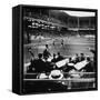 Rudy Friml Jr.'s Hot Jazz Band, Playing at Ebbets Field During Dodgers vs. Cardinals Baseball Game-David Scherman-Framed Stretched Canvas