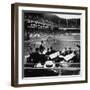 Rudy Friml Jr.'s Hot Jazz Band, Playing at Ebbets Field During Dodgers vs. Cardinals Baseball Game-David Scherman-Framed Premium Photographic Print