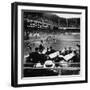 Rudy Friml Jr.'s Hot Jazz Band, Playing at Ebbets Field During Dodgers vs. Cardinals Baseball Game-David Scherman-Framed Premium Photographic Print