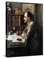 Rudyard Kipling (1865-1936)-Philip Burne-Jones-Stretched Canvas