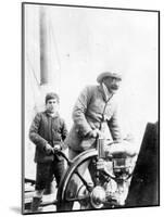 Rudyard Kipling and His Son John on the Yacht 'Bantam', c.1910-English Photographer-Mounted Photographic Print