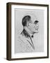 Rudyard Kipling English Writer Sketched During a Visit to Naples in March 1928-G. Garzia-Framed Photographic Print