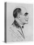 Rudyard Kipling English Writer Sketched During a Visit to Naples in March 1928-G. Garzia-Stretched Canvas