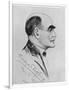 Rudyard Kipling English Writer Sketched During a Visit to Naples in March 1928-G. Garzia-Framed Photographic Print