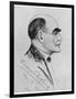 Rudyard Kipling English Writer Sketched During a Visit to Naples in March 1928-G. Garzia-Framed Photographic Print