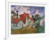 Rue a Auvers (Les toits rouges),1890 Canvas.-Vincent van Gogh-Framed Giclee Print