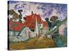 Rue a Auvers (Les toits rouges),1890 Canvas.-Vincent van Gogh-Stretched Canvas