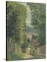 Rue à Louveciennes-Alfred Sisley-Stretched Canvas