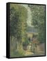 Rue à Louveciennes-Alfred Sisley-Framed Stretched Canvas