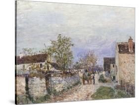 Rue a Veneux-Alfred Sisley-Stretched Canvas