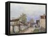 Rue a Veneux-Alfred Sisley-Framed Stretched Canvas