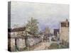 Rue a Veneux-Alfred Sisley-Stretched Canvas