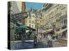 Rue de Buci, Lunchtime, 2014-Peter Brown-Stretched Canvas