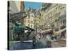 Rue de Buci, Lunchtime, 2014-Peter Brown-Stretched Canvas