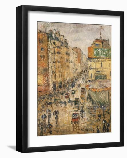 Rue De Clignancourt, Paris, C.1924-Gustave Loiseau-Framed Giclee Print