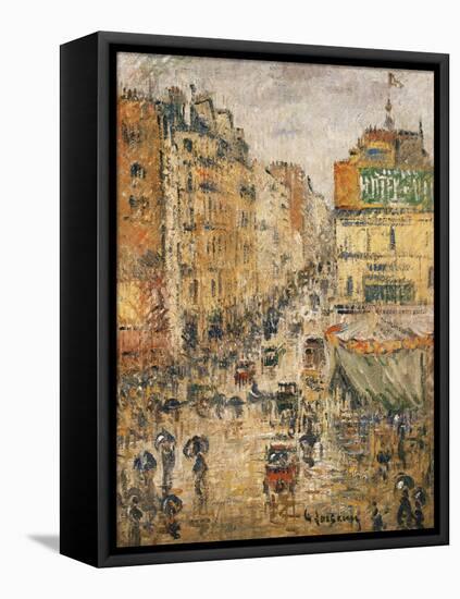 Rue De Clignancourt, Paris, C.1924-Gustave Loiseau-Framed Stretched Canvas