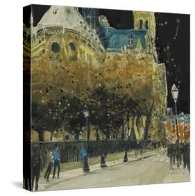 Rue de Cloitre Notre Dame, Paris-Susan Brown-Stretched Canvas