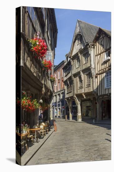 Rue De L'Apport, Old Town, Dinan, Brittany, France, Europe-Rolf Richardson-Stretched Canvas